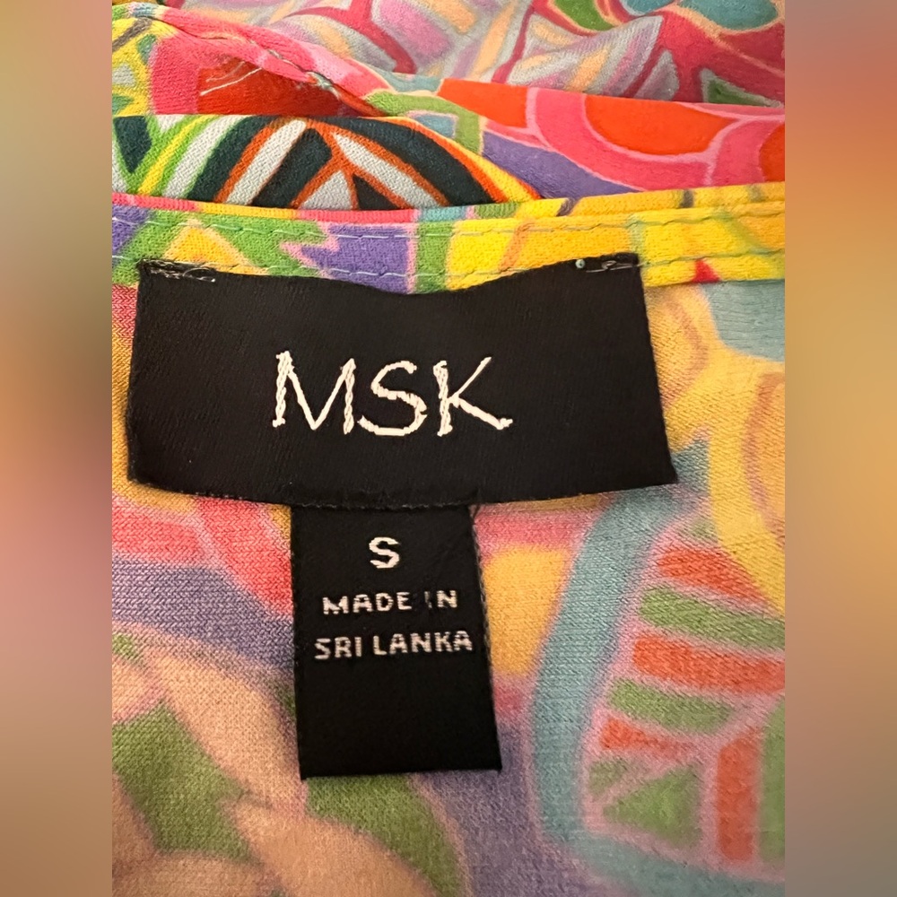 MSK Multicolor Maxi Dress. Pit to pit= 17.5” - Picture 3 of 6